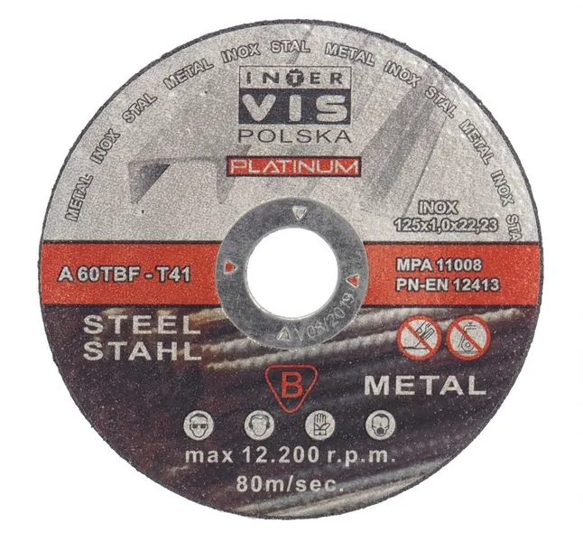 Tarcza do cięcia metalu 125x1 Inter-Vis Platinium