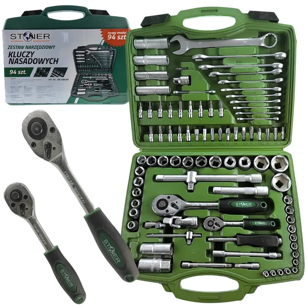 ZESTAW KLUCZY NASADOWYCH KLUCZE NASADOWE TORX 94 + KLUCZE PŁASKO OCZKOWE