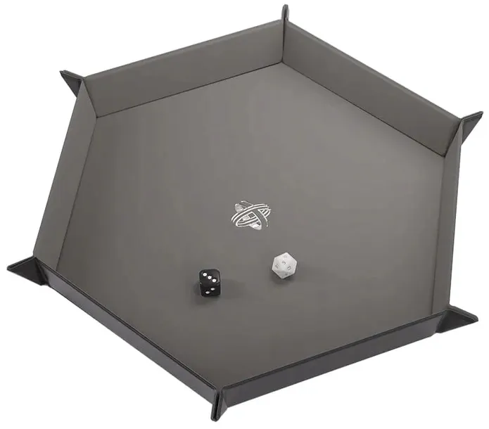 gamegenic-magnetic-dice-tray-hexagonal-black-gray-liczba-sztuk-1-szt
