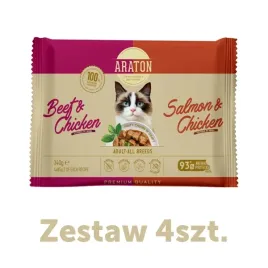 araton-mokra-karma-dla-kota-zestaw-2xwolowina-2xlosos-4x85g