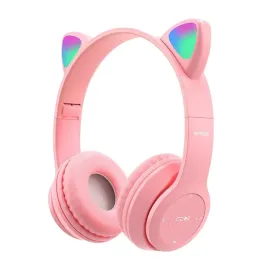 bezprzewodowe-sluchawki-dzieciece-cat-ear-rozowe-p47m-skladane-rgb