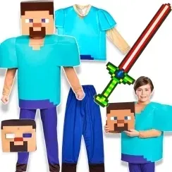 minecraft-stroj-dla-chlopca-steve-kostium-na-bal-rozmiar-xl-140-150