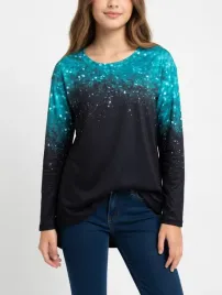 bluzka-damska-z-dlugim-rekawem-turkusowo-czarna-ombre-rozmiar-xxl
