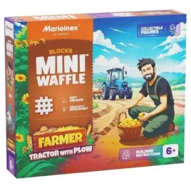 klocki-konstrukcyjne-waffle-mini-farmer-traktor-z-plugiem