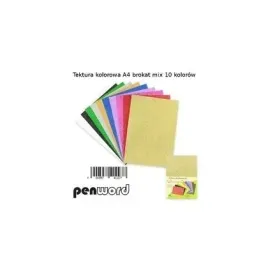 tektura-a4-gladka-brokat-kolorowa-10szt-penword