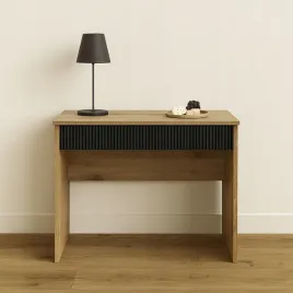 biurko-80-cm-ryflowany-front-dab-artisan-czarny-z-szuflada-toaletka-loft
