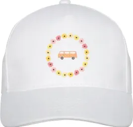 czapka-z-daszkiem-regulowana-retro-van-bus-hippie-kwiaty-one-size