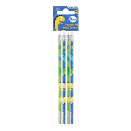 olowek-z-gumka-hb-dino-4-sztuki-starpak