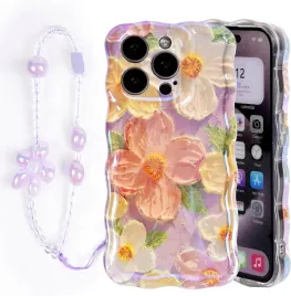 lomzexwi-etui-iphone-15-pro-lancuszek-kolorowy-w-kwiatki-holograficzne