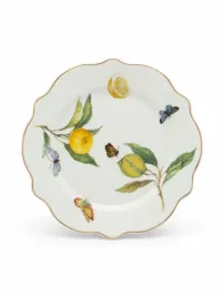 elegancki-talerz-deserowy-porcelanowy-19cm-cytryny-motyle-pozlacany-rant