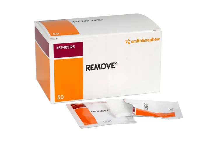 Remove chusteczki do usuwania kleju 6cm x 6cm Smith&Nephew jałowe 50 sztuk