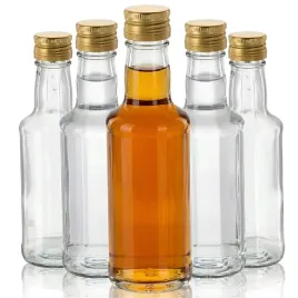 5x-butelka-szklana-200ml-dorica-zakretka-sok-wino-nalewki-oliwa-bezbarwna