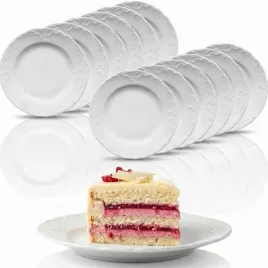 12x-talerz-deserowy-okragly-bialy-19cm-porcelanowy-plaski-maly-tort-ciasto