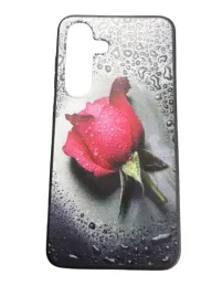 etui-na-samsung-galaxy-a54-czarna-roza-z-kroplami-wody-3d-print