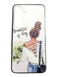 etui-samsung-a54-dziewczyna-z-bukietem-beautiful-day-biale-z-printem