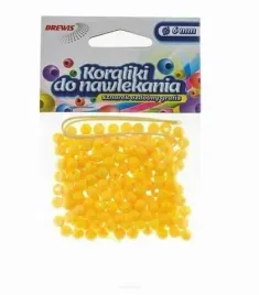 koraliki-do-nawlekania-zolte-sznurek-6mm-16g-br