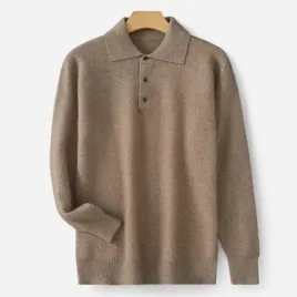 meski-sweter-kaszmirowy-polo-bezowy-jasny-braz-elegancki-rozmiar-m