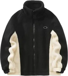 meska-kurtka-polarowa-xl-czarno-biala-teddy-fleece-ciepla-bluza-z-zamkiem
