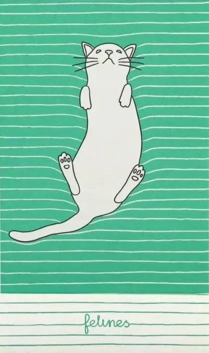 notes-feline-fine-bold-green-santoro