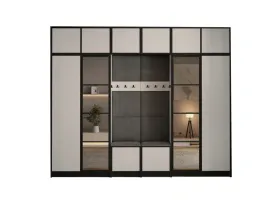 garderoba-costa-26-bialy-tkanina-szara-8x-panel-siedzisko-z-nadstawka