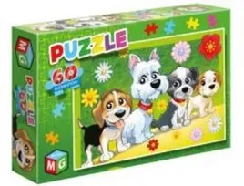 puzzle-60-pieski-kwiatki-multigra