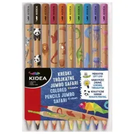 kredki-trojkatne-jumbo-safari-10-kolorow-kidea-de