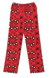 spodnie-pizamowe-dresowe-spider-man-czerwone-pajaki-cieple-unisex-m