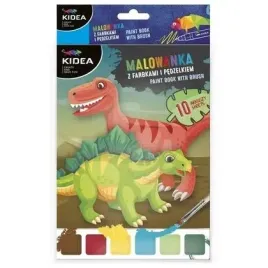 malowanka-z-farbkami-i-pedzelkiem-dinozaury-kidea