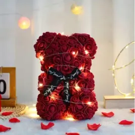 mis-kwiatowy-z-czerwonych-roz-25cm-roze-platkami