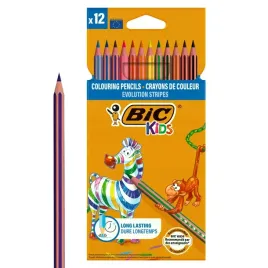 kredki-olowkowe-bic-kids-evolution-stripes-eco-12-kolorow