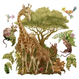 zestaw-naklejek-sciennych-dzikie-zwierzeta-i-roslinnosc-safari-100x150-cm