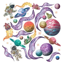set-naklejek-sciennych-kolorowy-kosmos-rakiety-astronauci-planety-80x123-cm