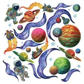 ozdoby-na-sciane-dzieciece-rakiety-astronauci-planety-w-kosmosie-60x90-cm