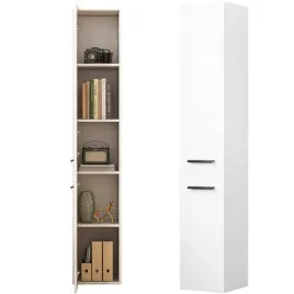 regal-szafka-biala-nowoczesna-stojaca-slupek-wysoki-loft-2-drzwiowy-174-cm