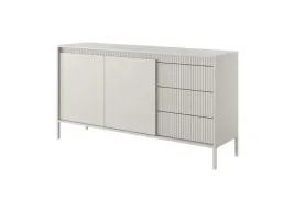 bezowa-komoda-153cm-dwudrzwiowa-z-szufladami-ryflowana-senso-push-to-open