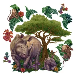 naklejki-na-meble-rysunkowe-dzikie-zwierzeta-i-roslinnosc-safari-130x140-cm
