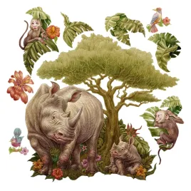 dzieciece-naklejki-rysunkowe-dzikie-zwierzeta-i-roslinnosc-safari-80x86-cm