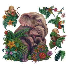 naklejki-scienne-safari-dzikie-zwierzeta-i-tropikalna-roslinnosc-80x101-cm