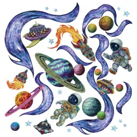set-naklejek-sciennych-kolorowy-kosmos-rakiety-astronauci-planety-60x93-cm