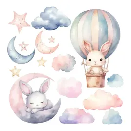 zestaw-naklejek-sciennych-urocze-kroliki-i-balon-na-niebie-noca-100x133-cm