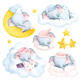 set-naklejek-na-sciane-pastelowe-nocne-niebo-sloniki-i-chmurki-100x140-cm