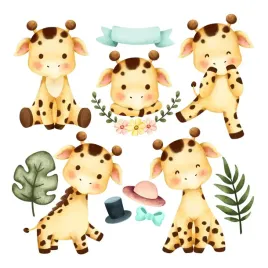 naklejki-na-sciane-samoprzylepne-urocze-zyrafy-zwierzeta-safari-100x169-cm