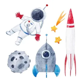 zestaw-naklejek-sciennych-dzieciecych-astronauta-i-rakiety-kosmos-80x135-cm