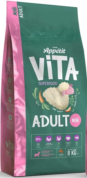 Comfy Appetit Vita Sucha Karma dla Psów 8kg Adult Mini Jagnięcina