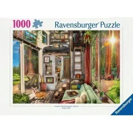 puzzle-1000-domek-w-lesie-ravensburger