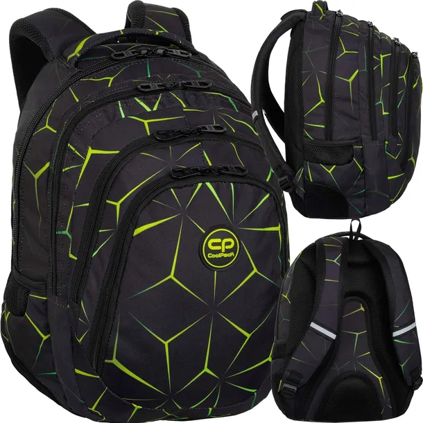 COOLPACK POJEMNY PLECAK SZKOLNY MŁODZIEŻOWY LAVA yellow 3D