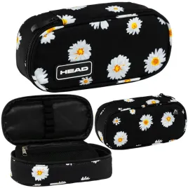 head-piornik-szkolny-saszetka-usztywniona-daisy-black-kwiatki
