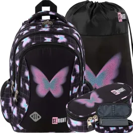 st-right-plecak-szkolny-mlodziezowy-dla-dziewczynki-butterfly-3w1-zestaw