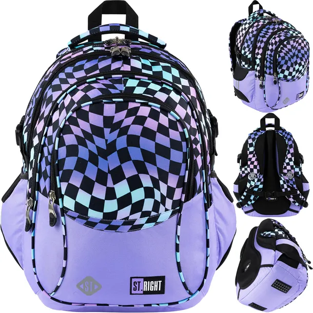 ST.RIGHT PLECAK SZKOLNY MŁODZIEŻOWY DLA CHŁOPCA BP1 WEAVY CHESSBOARD