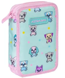 astrabag-piornik-szkolny-dwukomorowy-dla-dziewczynki-puppies-pieski-pies